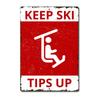МЕТАЛЛИЧЕСКАЯ ТАБЛИЧКА Лыжи вверх Лыжи Лыжный подъемник Склоны Патруль Курорт Лодж Металлический декор