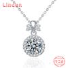 Lindon S925 из стерлингового серебра с муассанитом, роскошное индивидуальное ожерелье с подвеской, женское классическое ожерелье Tide Sugar, полное дикой цепочки на ключицы