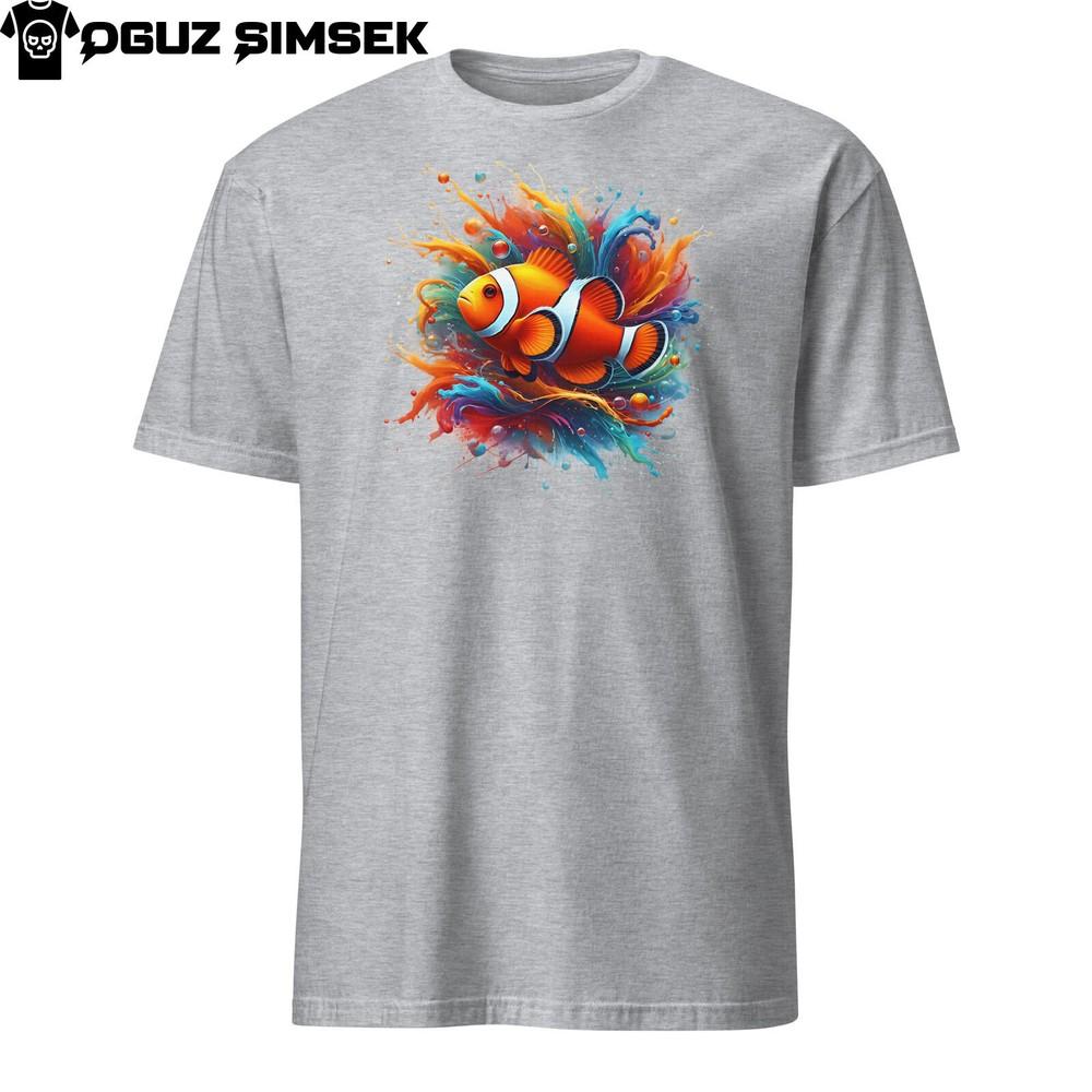 Colorful Clownfish Unisex T-Shirt - Vibrant Fish Design - Short Sleeve Tee