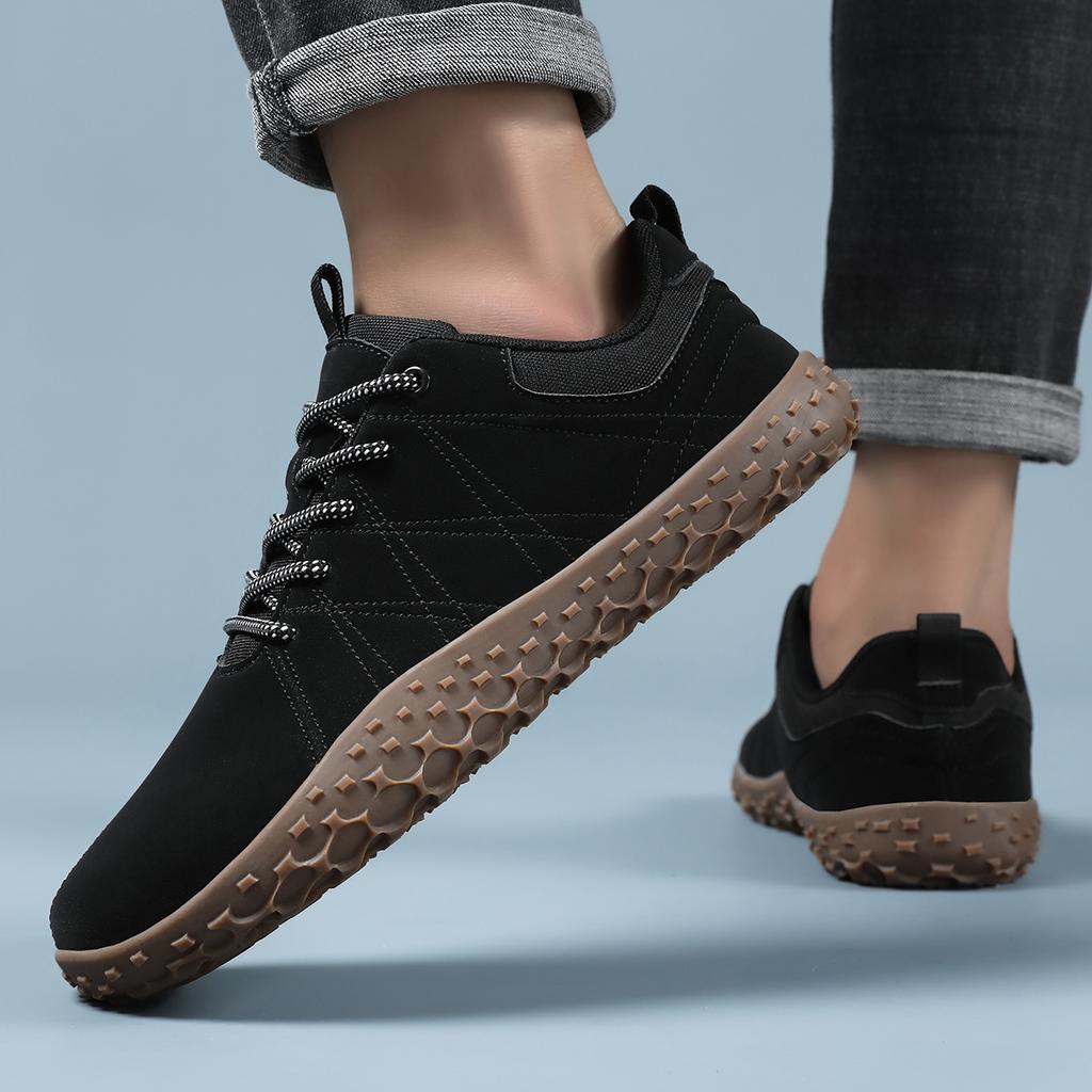 TUINANLE Ботинки на средней шнуровке для босоногой ходьбы Мужские Женские Широкий носок Треккинговые ботинки Уличные Нескользящие Обувь для трейлраннинга