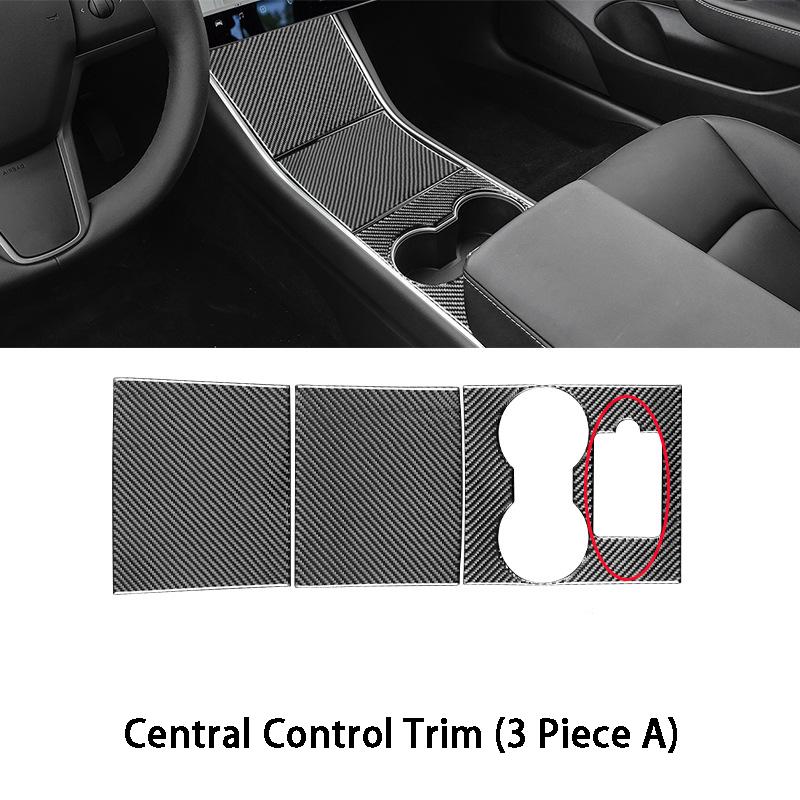 Центральная стойка рулевого колеса из углеродного волокна, крышка подъемника окна, наклейка, украшение, стильные автомобильные аксессуары для модели Tesla