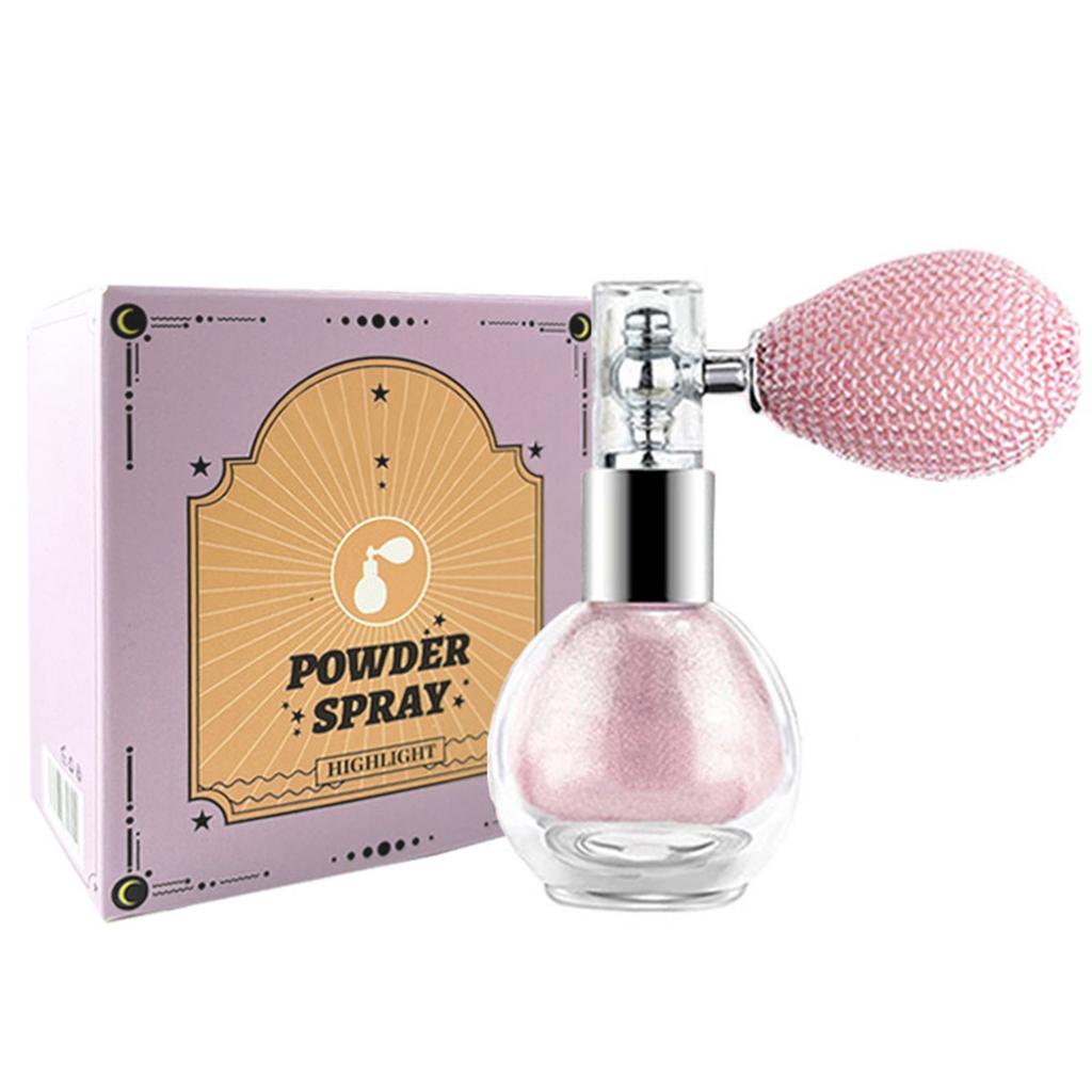 Спрей-хайлайтер с мерцающей пудрой, блестящий мист для тела, лица и волос, стойкий блестящий макияж