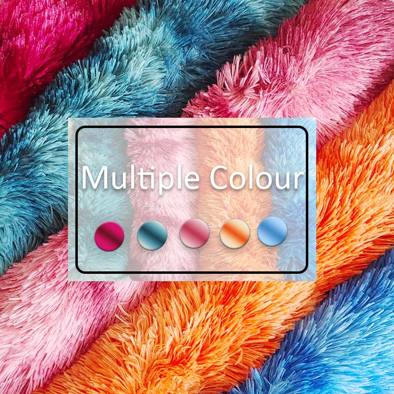 Белый пушистый круглый коврик для спальни, сплошной круглый плюшевый ковер для гостиной, милый пушистый коврик с длинными волосами для девочек, коврик у кровати