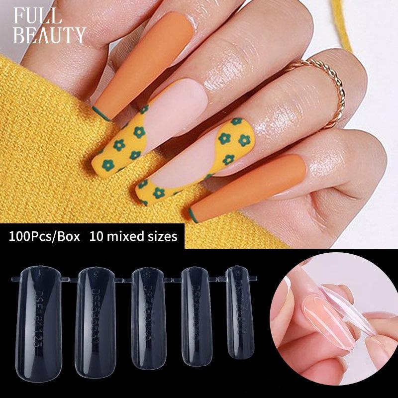 100/20 шт прозрачный дизайн ногтей быстрое наращивание полигель для наращивания ногтей формы маникюрный инструмент