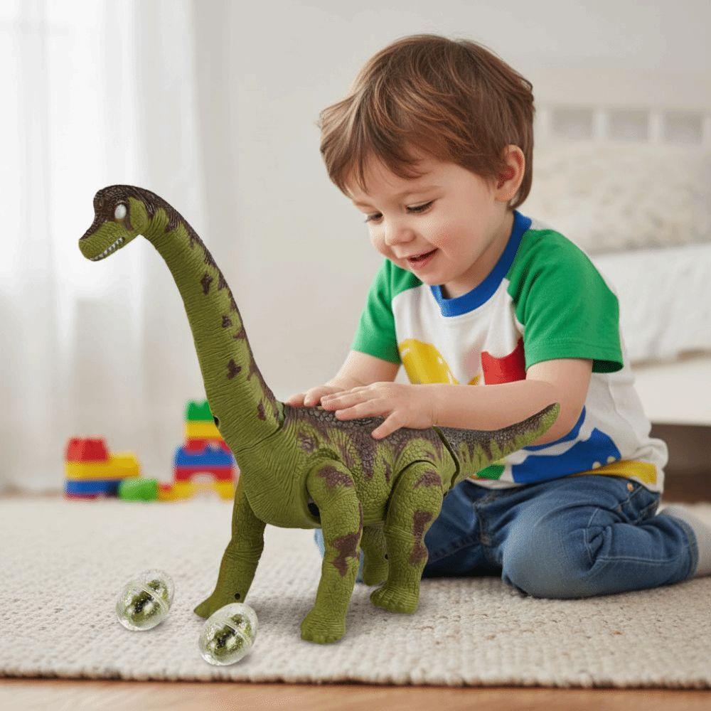 Plastic Will Lay Eggs Dinosaurs Toys Projection Crawling Long-necked Toys Desktop Ornament