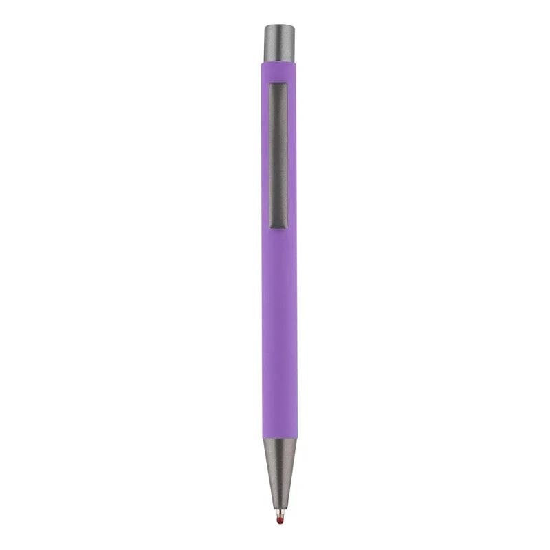 20-200 Pens Wholesale Metal Ballpoint Pen Advertising Pen Rubber Texture Custom Logo Text Laser Engraving Customizable Name Logo