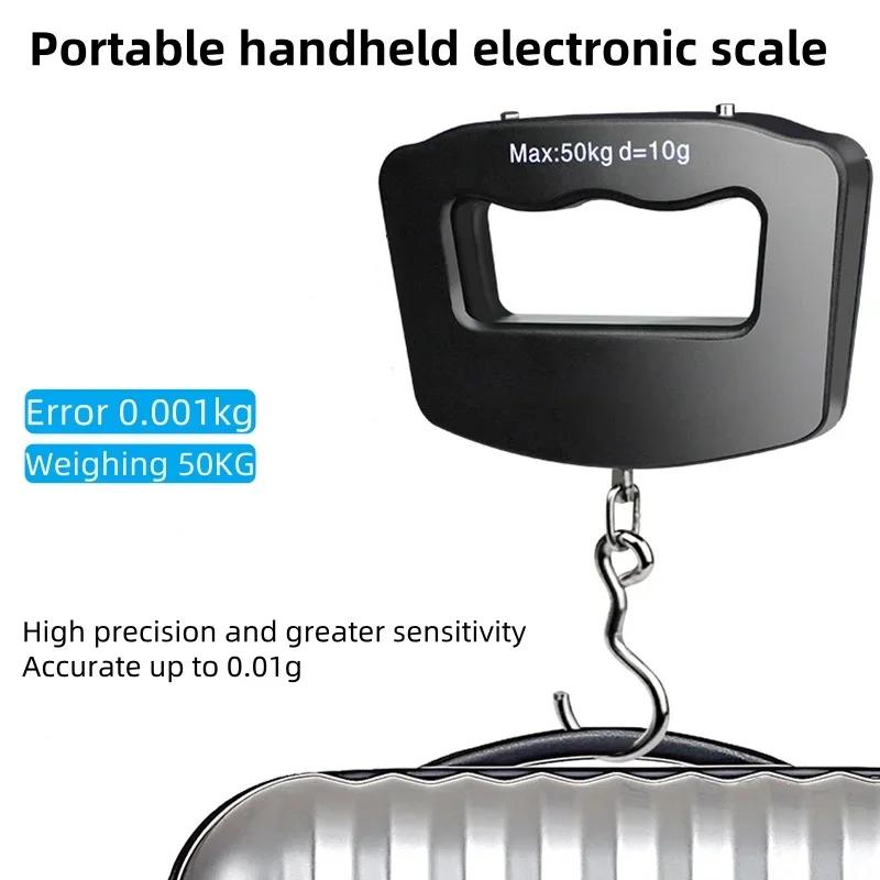 50kg Multifunctional Handheld Portable Digital Spring Weigh Scale for Fishing Luggage Courier Parcel Kitchen Food Travel Outdoor