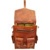 Classic Premium Brown Genuine Goat Leather Laptop New Messenger Satchel Backpack