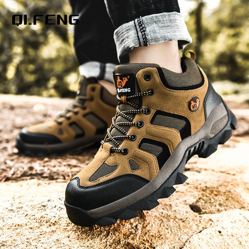 Tactical Shoes Plus Anti-Skidding Classical Walking Footwear Autumn Winter Men Women Outdoor mountaineering Leather Boots 39-48