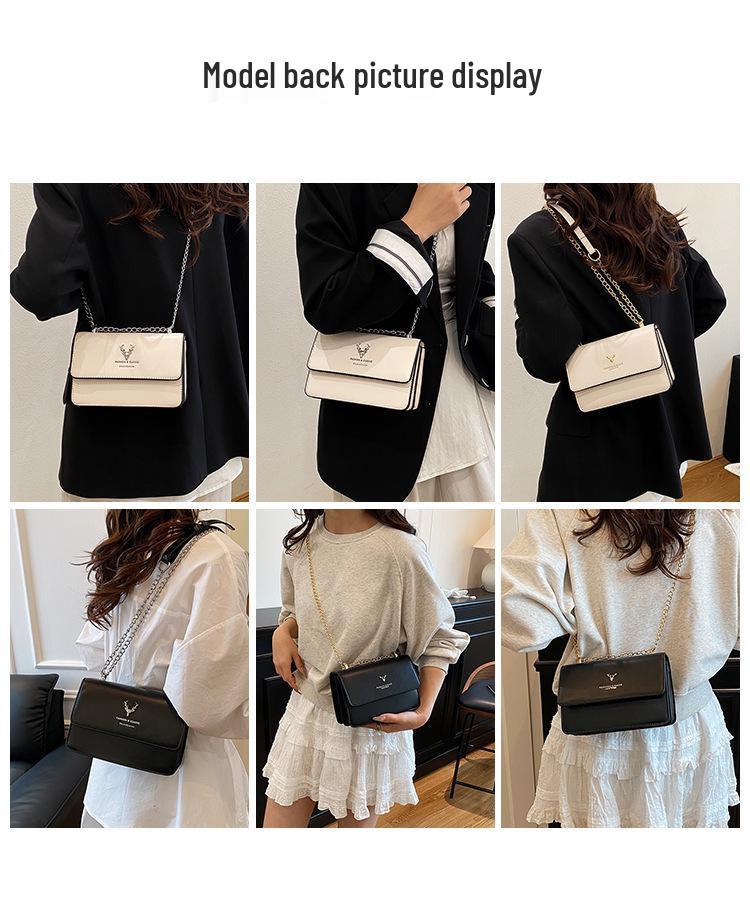 2025 Роскошная женская сумка кроссбоди: Сумка через плечо с цепочкой и головой оленя