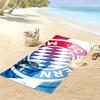 FC Bayern Munchen Print Beach Towel, Large Soft Quick Dry Towel for Beach Camping Swimming