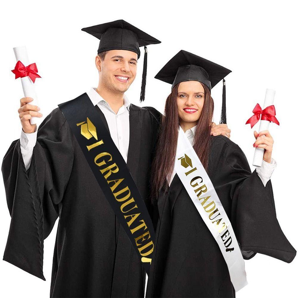 5pcs Satin Graduation Sash Belts Elegant Bachelor Sash Congratulations Straps  Photo Booth