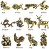 Car Ornaments Bull Ornament Sculpture Key Pendant Copper Miniatures Figurines Keychain Accessories