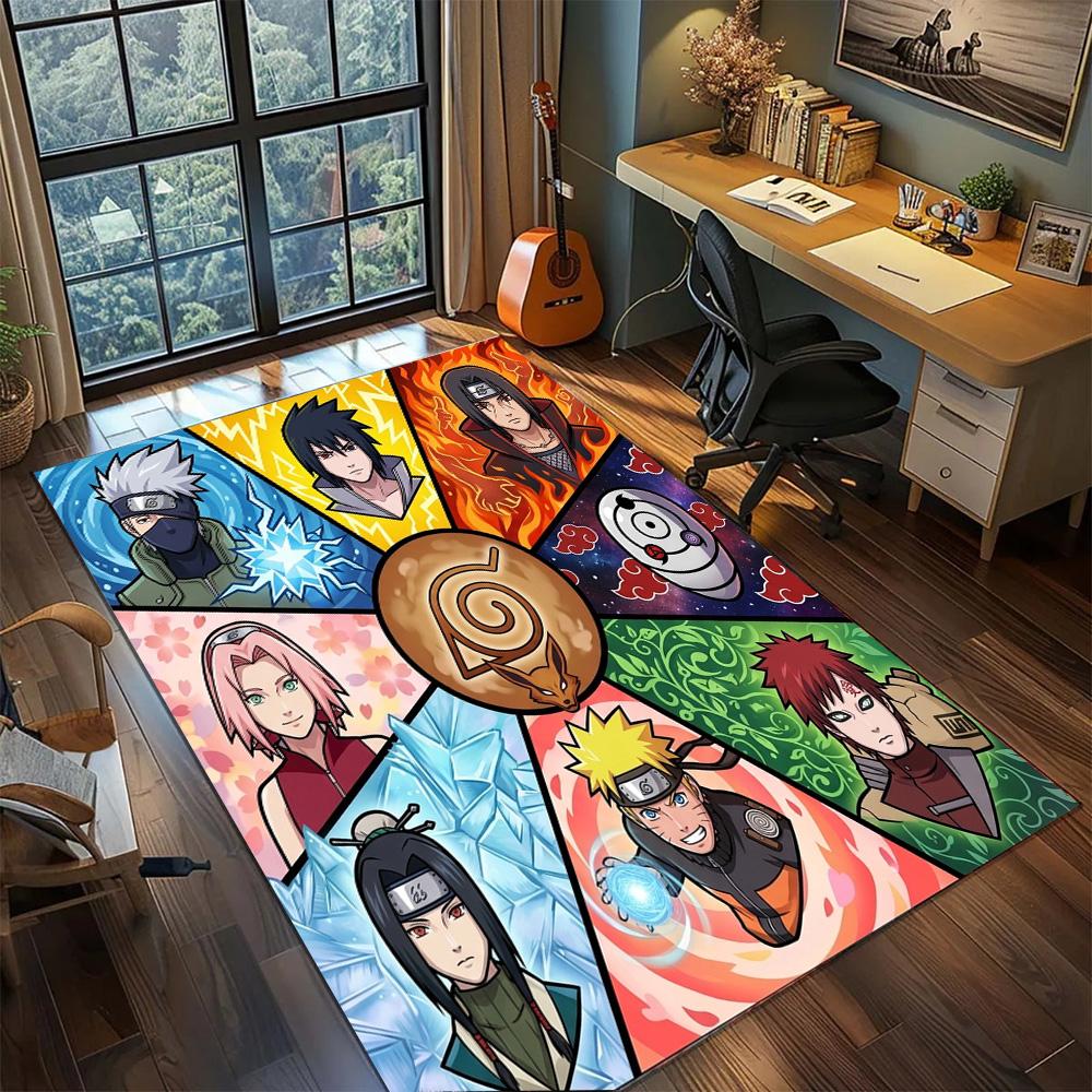 Naruto Rug Carpet Home Decor Large Area Non Slip Washable Floor Mat Gamer Bedroom Room.-TING