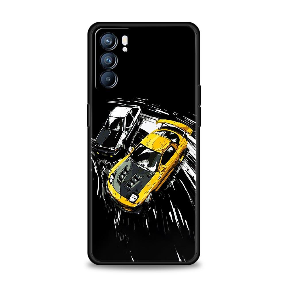 Чехол для спортивного автомобиля JDM Tokyo Drift для Oppo Find X6 X5 A54 A53 A52 A9 A15 A95 A17 A16 A76 A74 A57 Reno7 Reno6 Pro Plus 5G