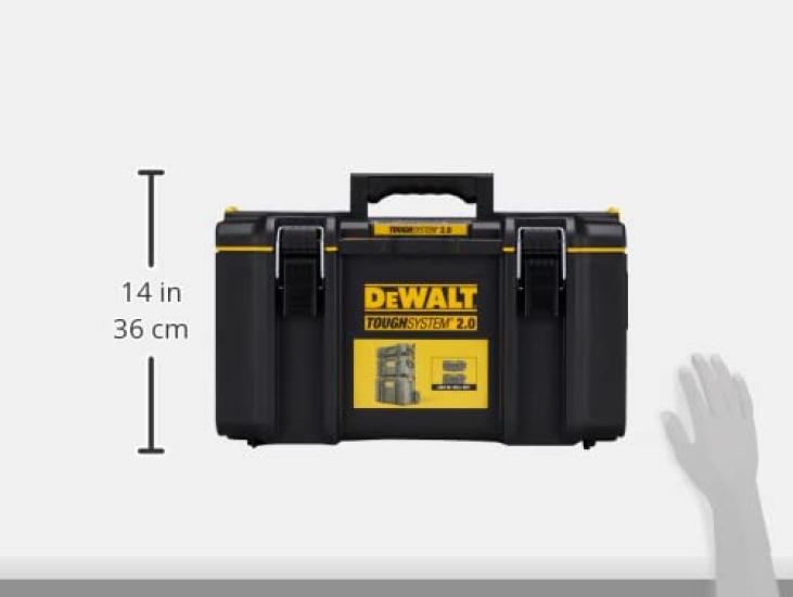 DEWALT Tough System System Storage Medium Хранение инструментов Инструмент Штабелируемый 2.0 Ящик, Размер, Ящик, Кейс, Ящик, DS300, Хранение, DWST83294-1