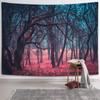 Fantasy Forest Landscape Tapestry Flowers and Plants Misty Tree Hole Tapestry Wall Art Hanging Cloth Room Home Decoration