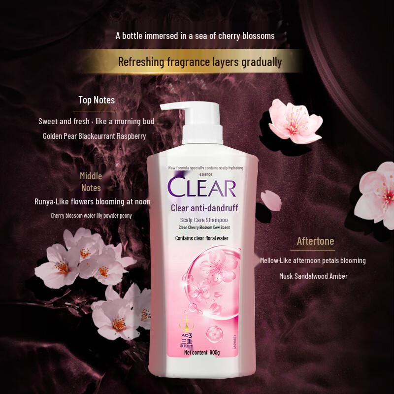 Прозрачный шампунь от перхоти «Цветущая вишня»