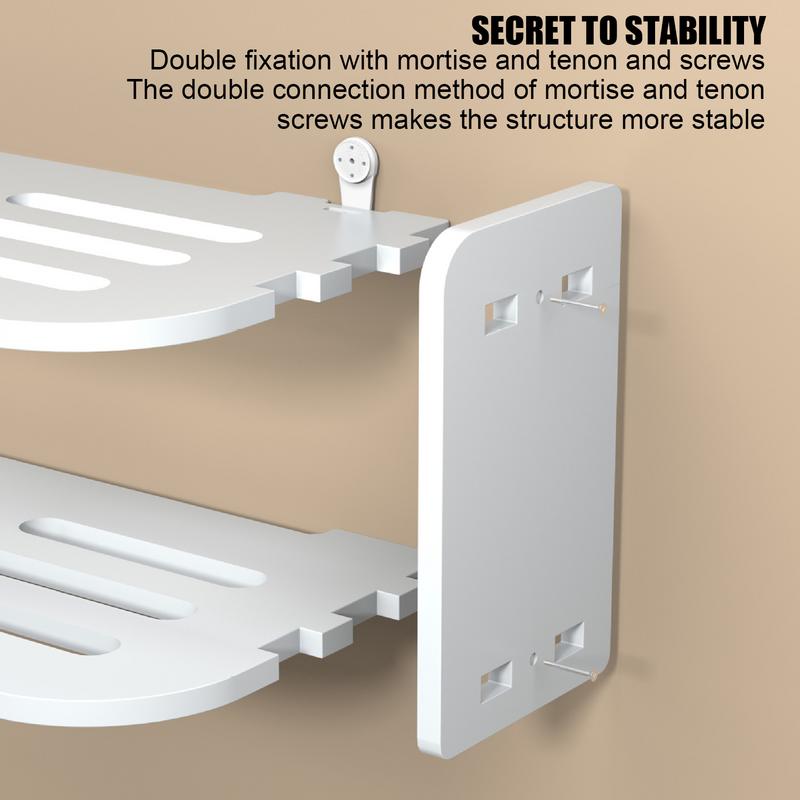 Wi-Fi Подвесная полка Роутер Сетевой фильтр с розетками ТВ Приставка для ТВ Скрытый держатель для кабелей Плавающая полка Настенный держатель Органайзер для хранения