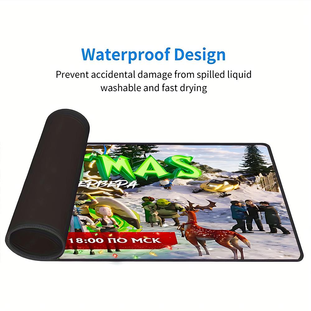 Christmas Server Launch Large Gaming Mouse Pad Nonslip Rubber Base Waterproof Desk Mat For Office Pc Laptop