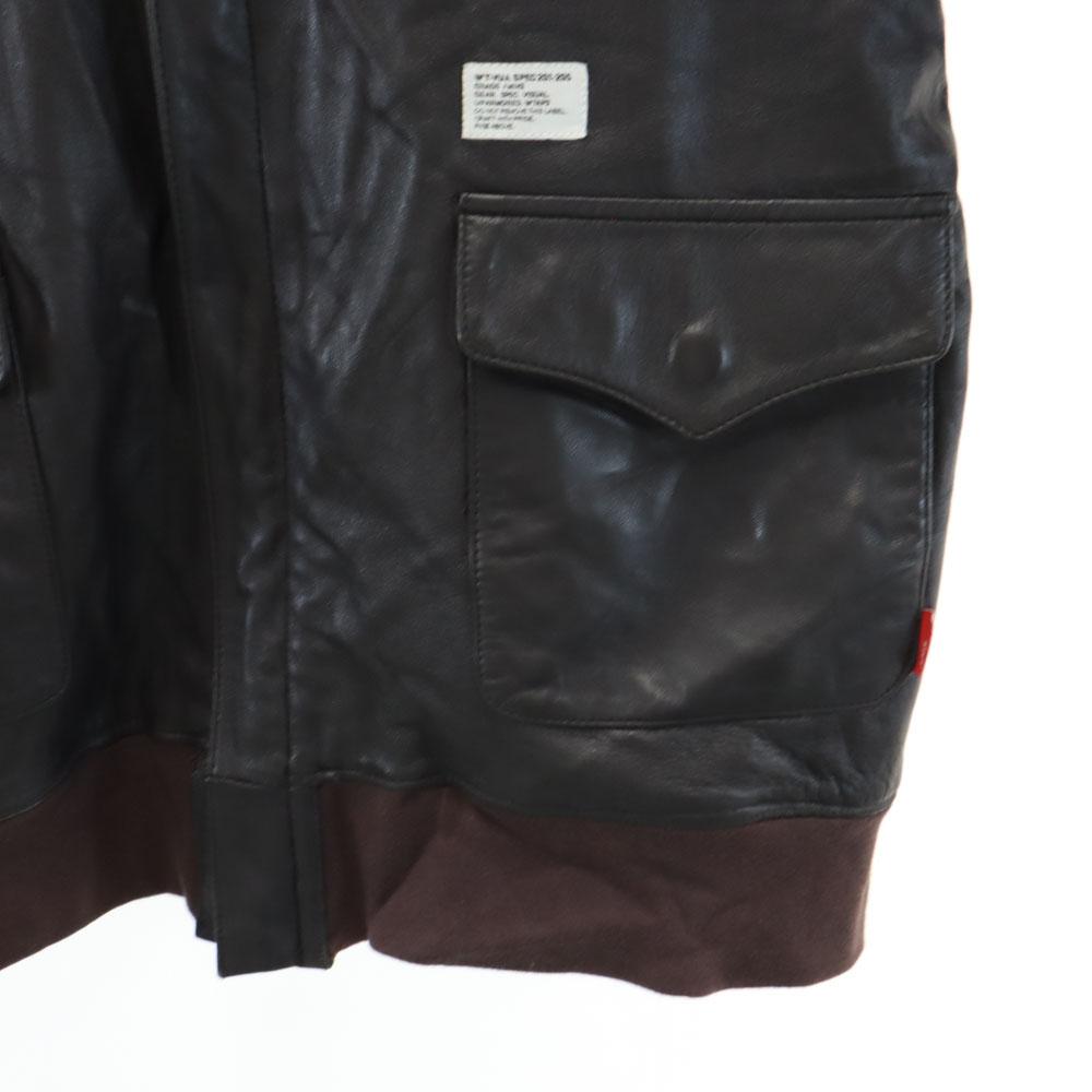 WTAPS Куртка из овчины с длинным рукавом Коричневая овчина овчина Мужская Б/У