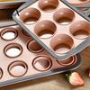 Heat Resistant Muffin Mold Silicone Pan for Baking, 6/12-Cavity Easy Release Cake Reusable Mold, Food Grade Nonstick Cupcake Kitchen Baking