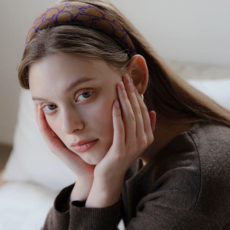 Жан Поль Кларисс Бархатная повязка для волос с узором LFHB0712