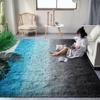 Gradient Soft Plush Carpet Bedroom Bed Blanket Living Room Sofa Children's Room Non-Slip Home Decoration Floor Mat