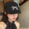 Bowknot Bow Berets Cap Y2K Women Artist Hat Vintage Newsboy Cap  Autumn