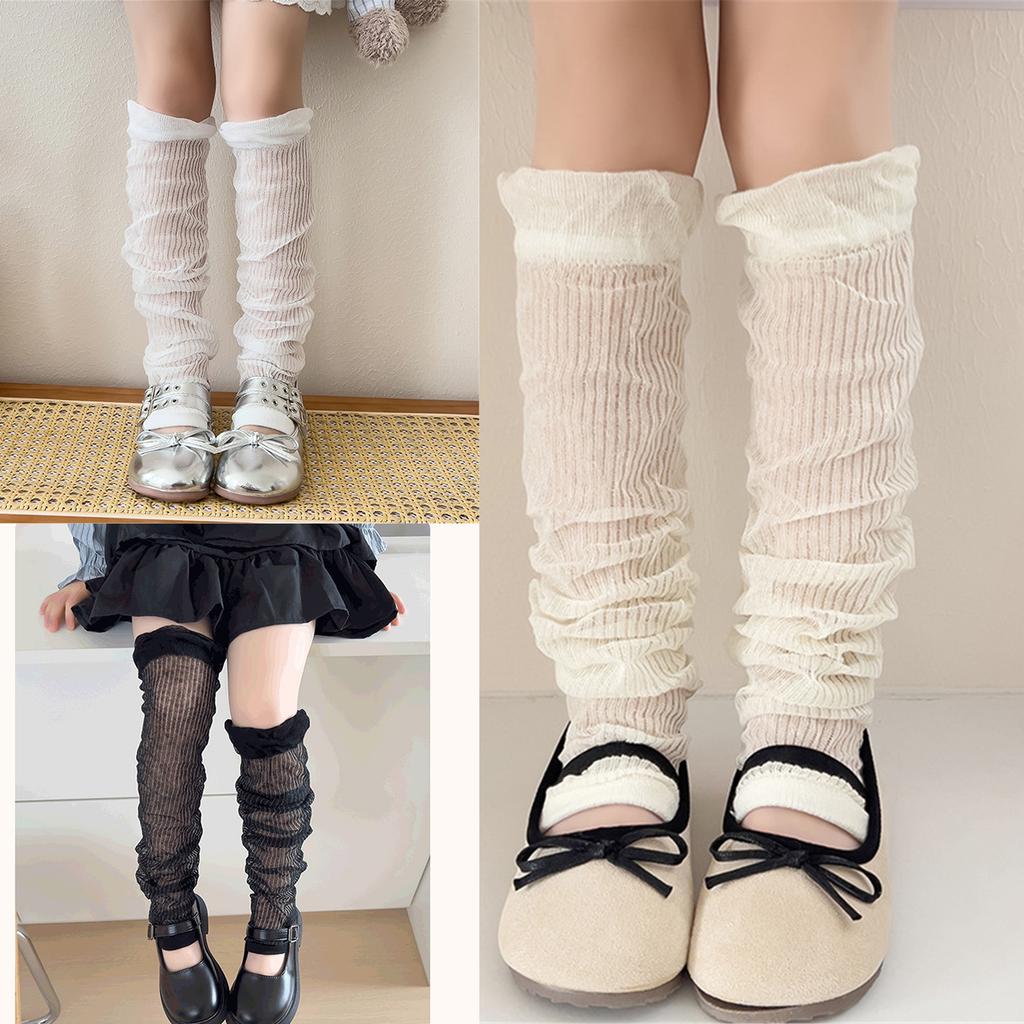 Чехол для носков JK Kids Pile Up Socks, дышащие тонкие носки для девочек, летние женские носки до колена