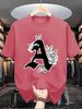 New trendy men's personalized letter printed breathable and comfortable round neck T-shirt summer outdoor casual high street top