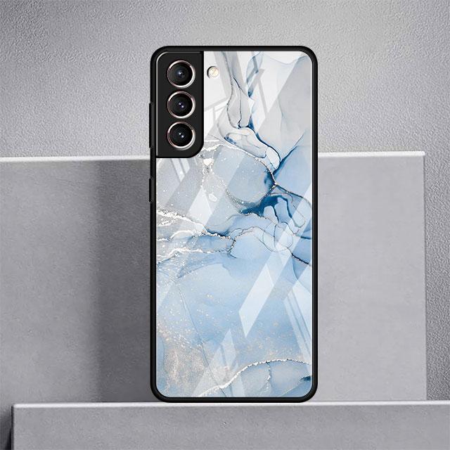 Мраморный узор 3 стеклянный чехол для Samsung Galaxy S22 S20 FE S21 Plus чехол для телефона S10 5G S9 Note 20 Ultra 10 Lite Shell
