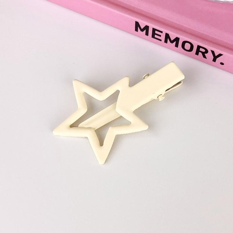 Cute Star Barrettes Clip Hairpin Y2K Girls Ornaments Headdress Hair Accessories Harajuku Barrettes Clip Bangs Hairpin