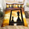 Шахматный пододеяльник в клетку «баффало» Шахматный постельный комплект Спортивные игры Покрывало Шахматная наволочка для одеяла с 2 наволочками