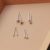 Whole Body Earrings for Women Round Beads Simple Men's Small Ear Piercing Earrings Earrings Earrings Ear Needle Temperament