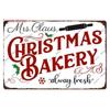 Retro Merry Christmas Metal Wall Decor Vintage Christmas Bakery Metal Sign for Gift  Bar Club Cafe Room Decoration WY