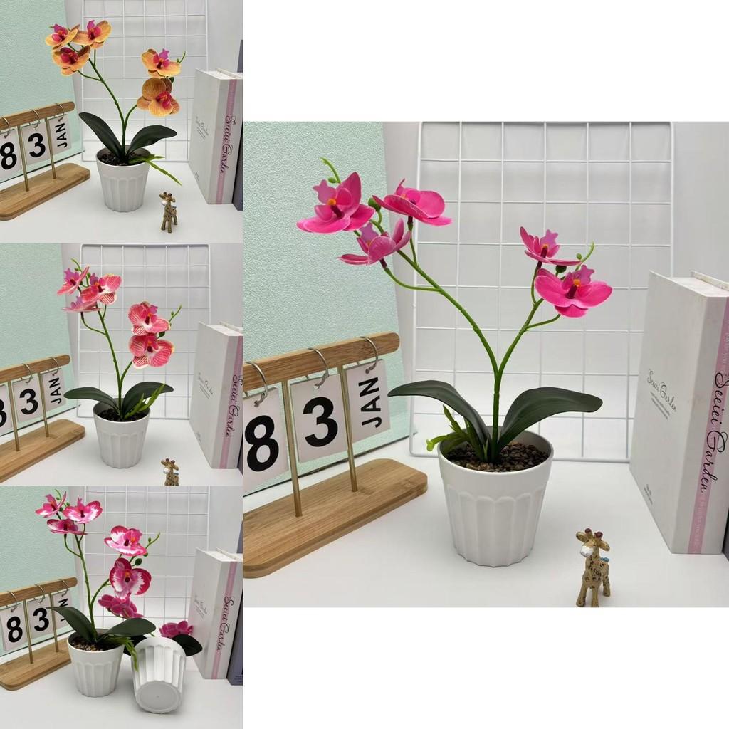 Искусственное растение Орхидея-бабочка с прессованной текстурой для домашнего декора и экспозиции в гостиной