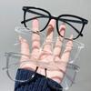 3pcs Unisex Square Frame Blue Light Blocking Glasses Plastic Oval Eyewear for Daily Wear