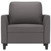 VidaXL Fauteuil, Chaise de Relaxation avec Coussin, Siège avec Accoudoirs et Dossier, Fauteuil TV de Salon, Moderne, Gris 359325
