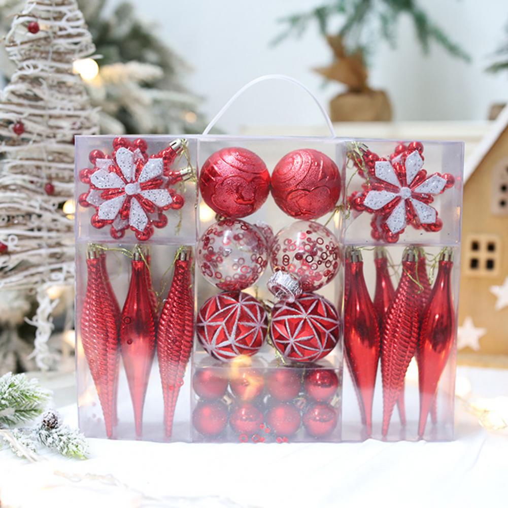 Restaurant Holiday Decor Festive Shatterproof Christmas Ornaments for Tree Decorations 40 Pcs Colored Hanging Balls for Parties