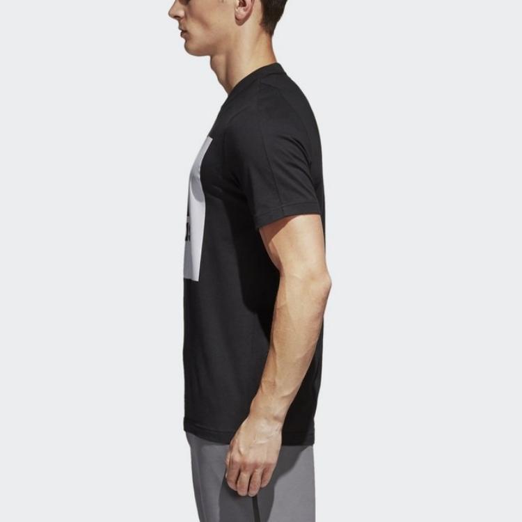 Adidas T Shirts Men's Black Crew Neck Moderate S98724