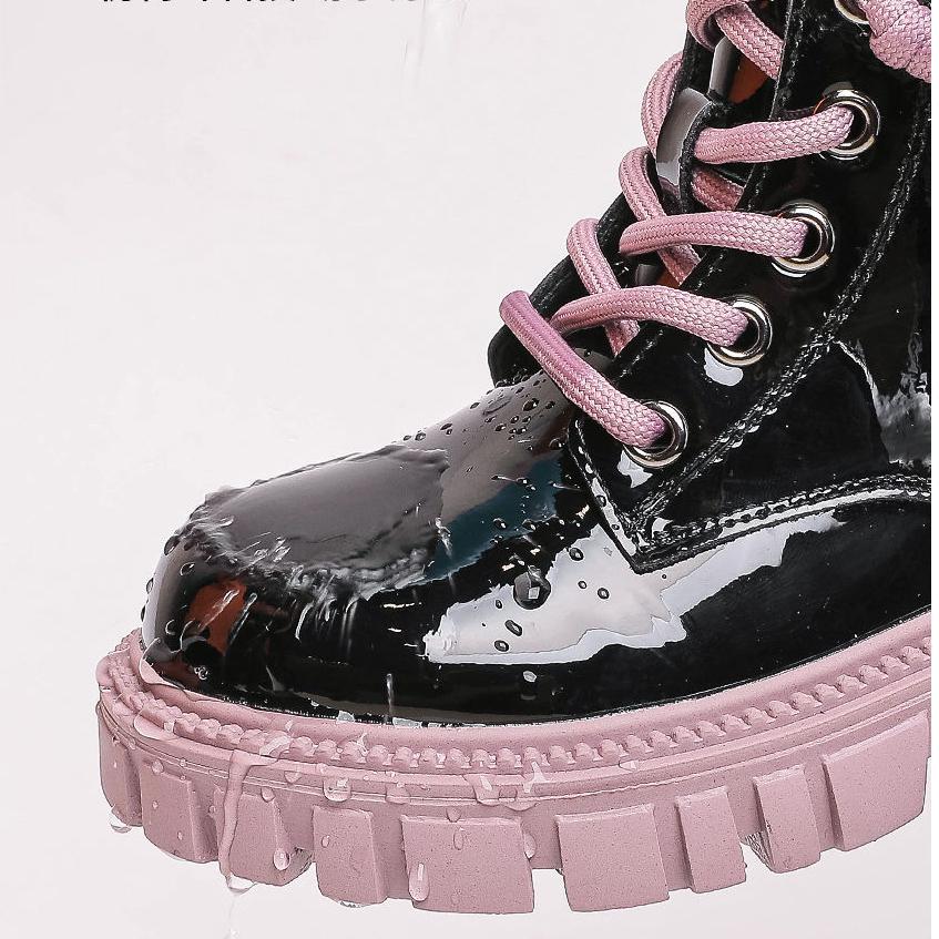 Обувь для девочек, розовые ботинки martin, новые зимние детские ботинки, плюшевые теплые детские сапоги для девочек