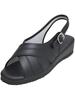 STRIX DESIGN Black Cross Size 3E Comfortable for Nurses and Office Women's Loose-Fitting Sandals, S, Wide, Lightweight, Workers, SK-011