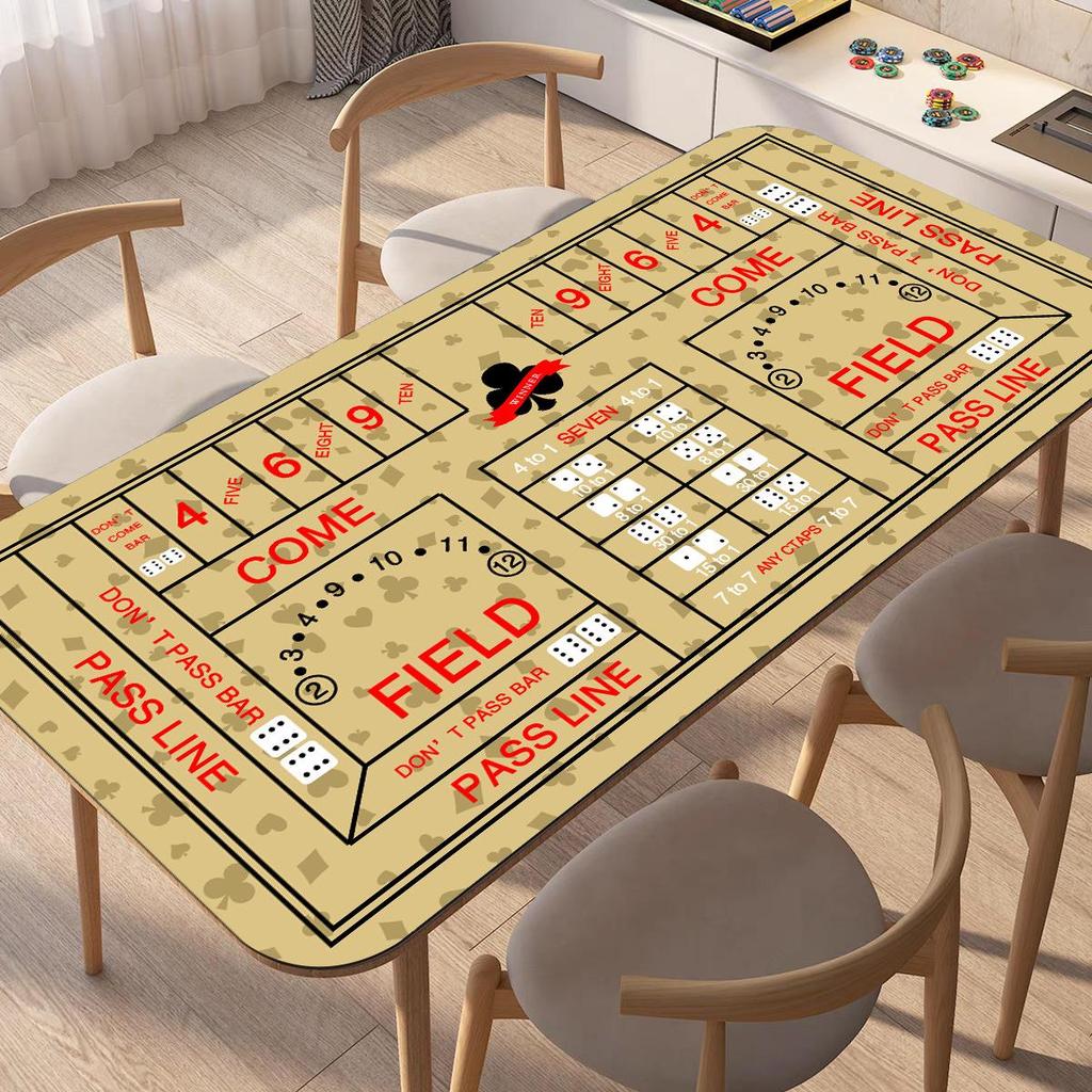 Большой Нескользящий Игровой Коврик для Покера Техасский Холдем и Баккары из Мягкой Ткани с Диатомовой Глиной