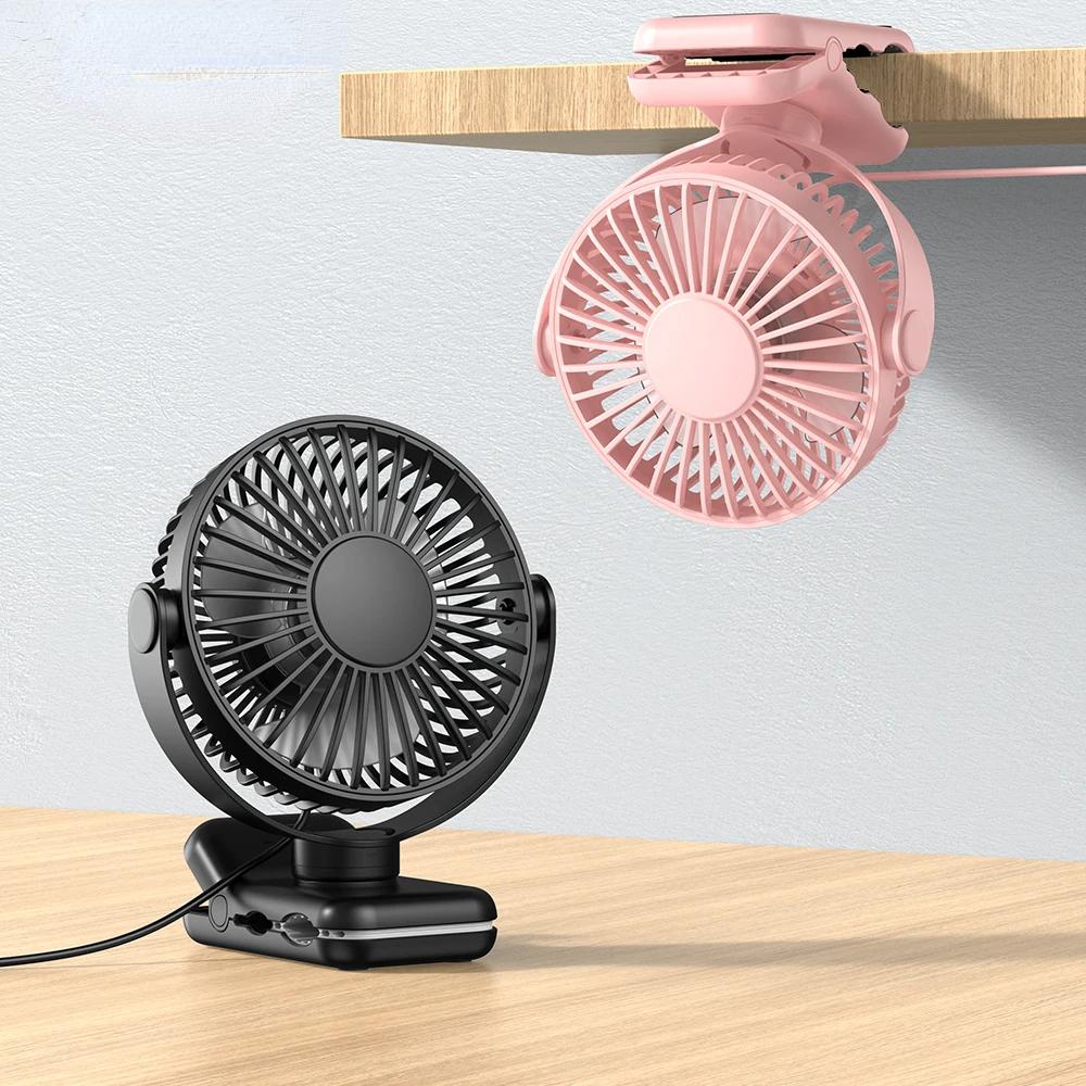Mini Portable Clip on Fan,USB Desk Fan,3 Speeds Quiet Wind 720° Rotate Personal Electric Fan,Standing fans for Room Home