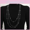 Pearl Chain Necklace With Multi Layer Design For Women And Men Fashion Accessory
