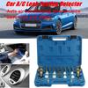 Gold Universal Car A/C Leak Testing Detector Tool Kit Flush Fitting Adapter Repair Tool Leak Tools Set