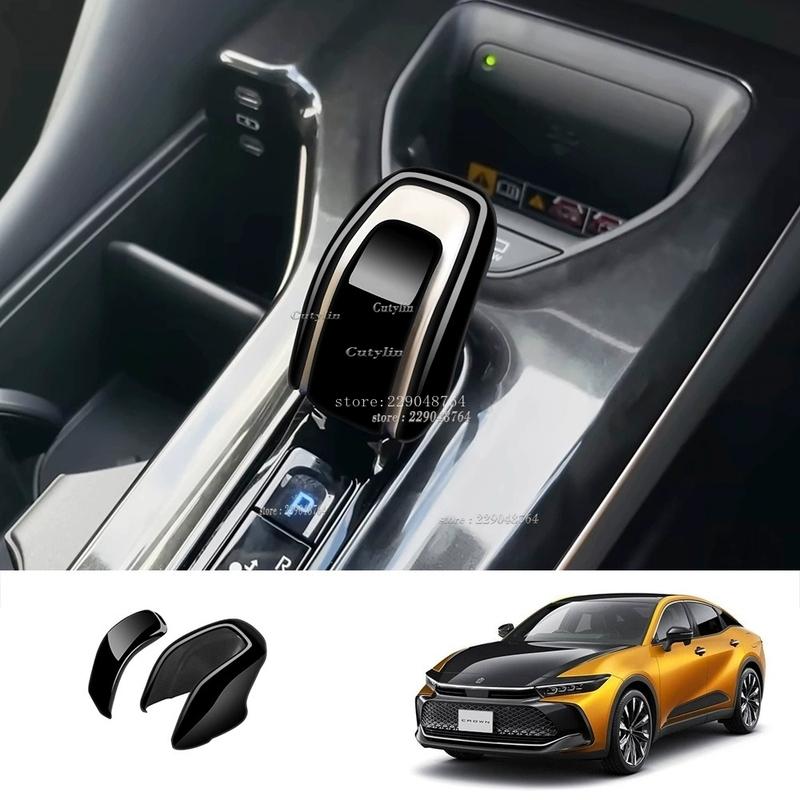 RHD For Toyota Crown Cossover 2024 2025 ABS Black Gear Shift Panel Cover Trim Center AC Outlet Cover Auto Accessories