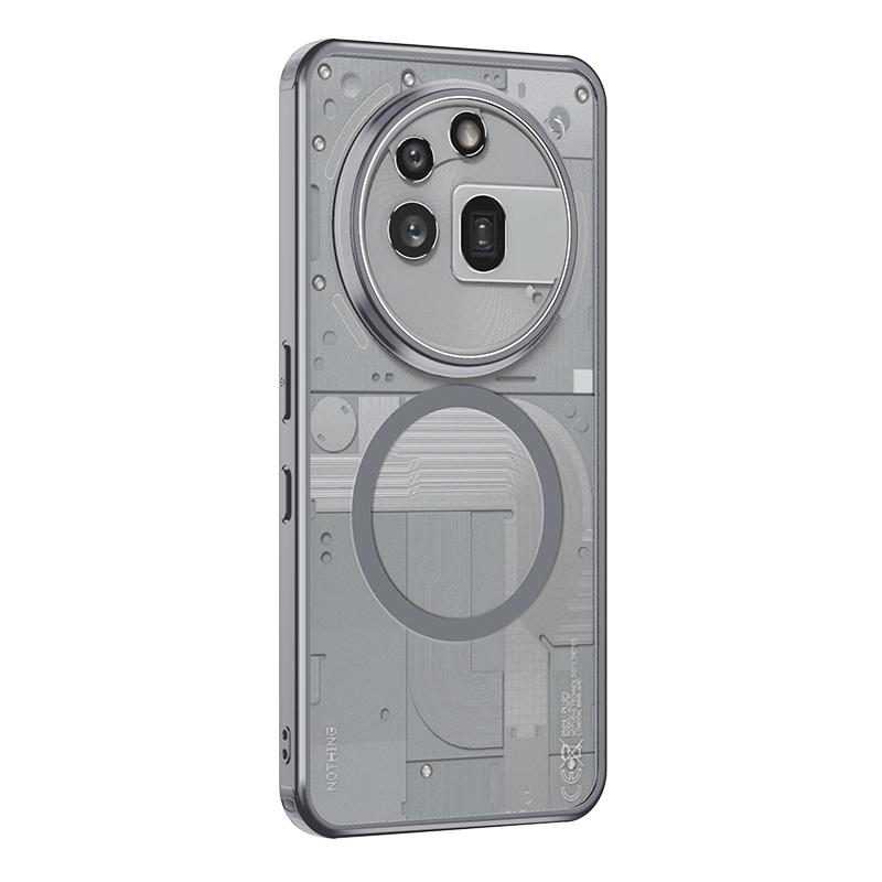 Полупрозрачный ударопрочный чехол для Nothing Phone 3A Pro 6,67 дюйма, ТПУ, матовая рамка, магнитная беспроводная зарядка, пластиковая задняя крышка