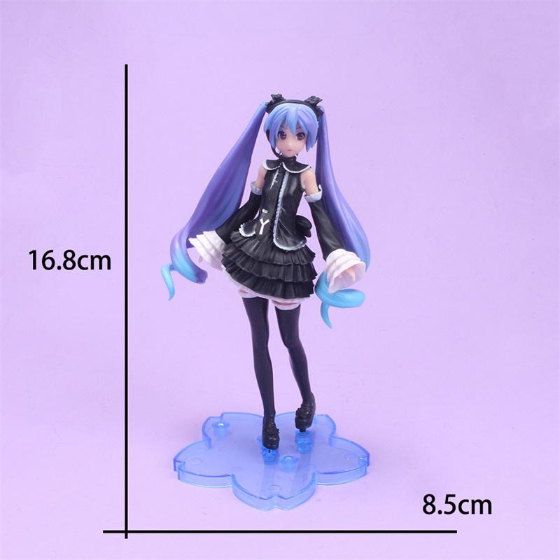 New Anime 14cm Virtual Singer Manga Statue Figurines Model Toys computer desk cake decoration cute toys